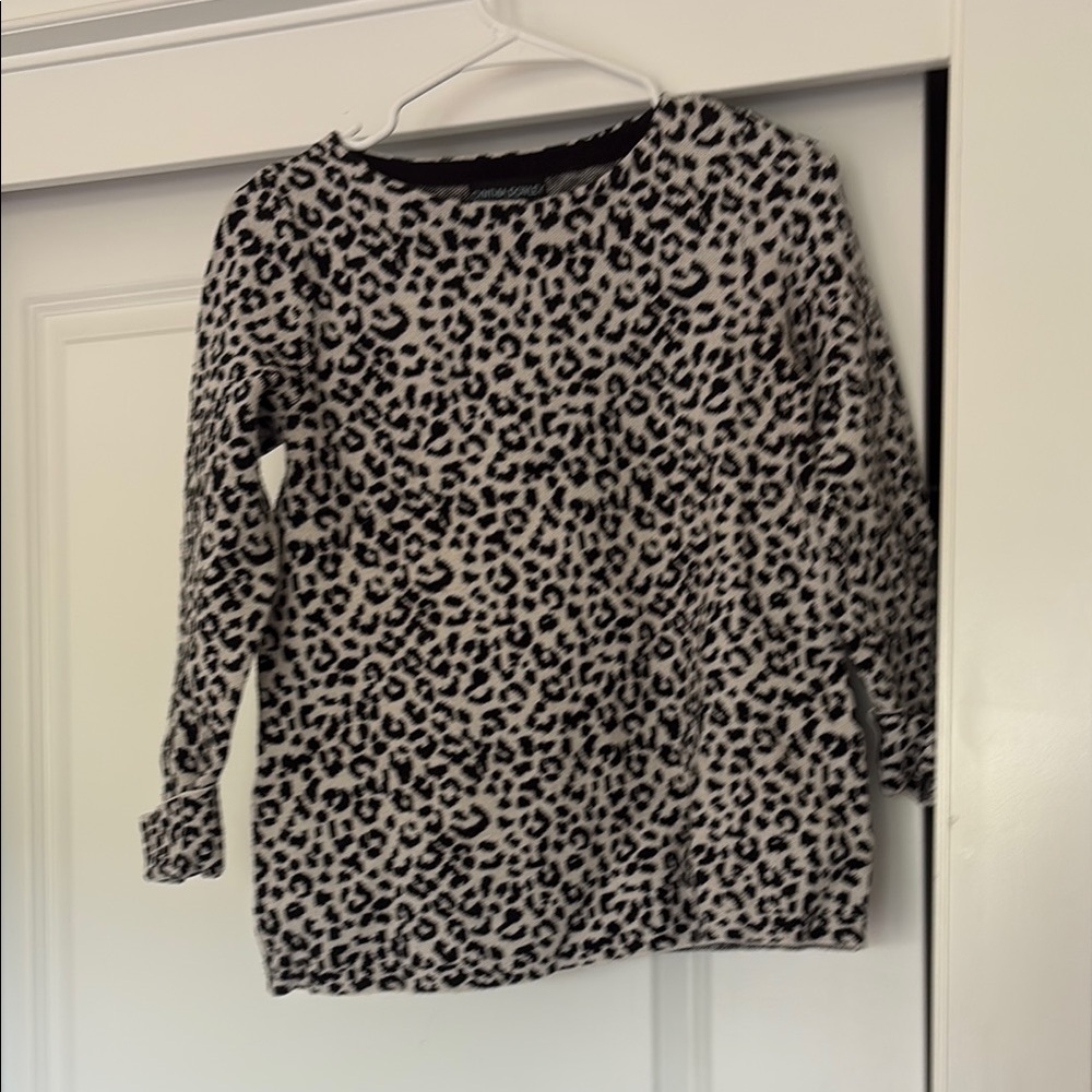 Leopard Print Long Sleeve Top